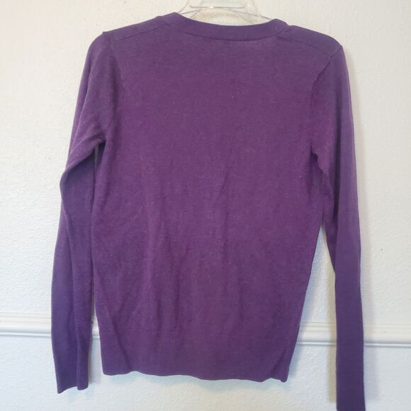 Vintage GAP Cardigan Sz S Cotton Nylon Acrylic Purple Button Up - Picture 9 of 16